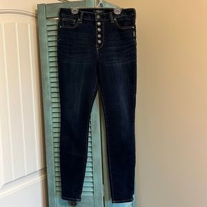 Silver Skinny High Rise Jeans